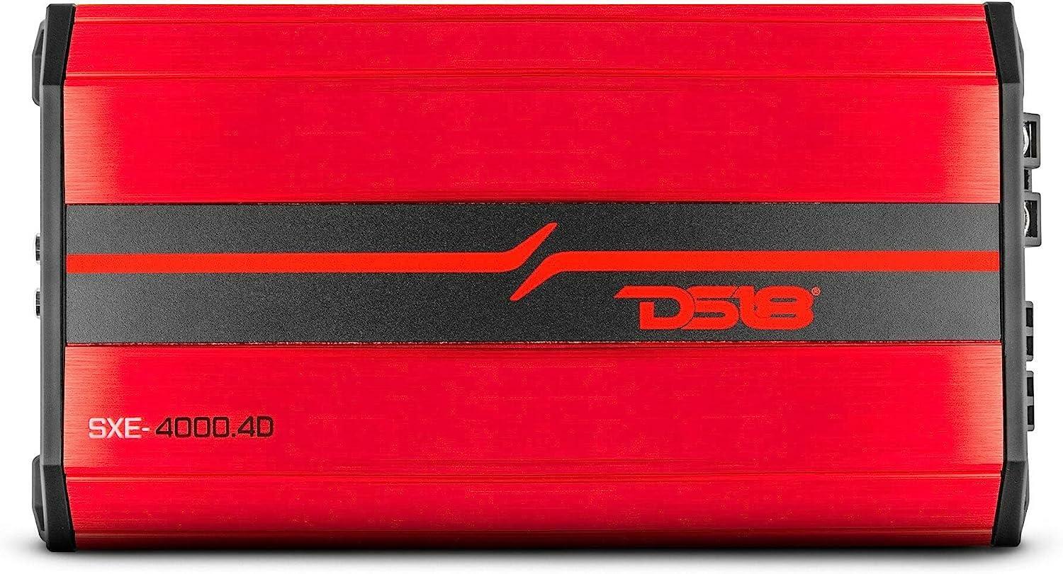 DS18 SXE-4000.4DRD Class D 4-Channel Full-Range Car Amplifier 275 x 4 RMS @4 OHM 4000 Watts