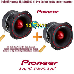 Pair Of Pioneer TS-B400PRO 4" Pro Series 500W Bullet Tweeter