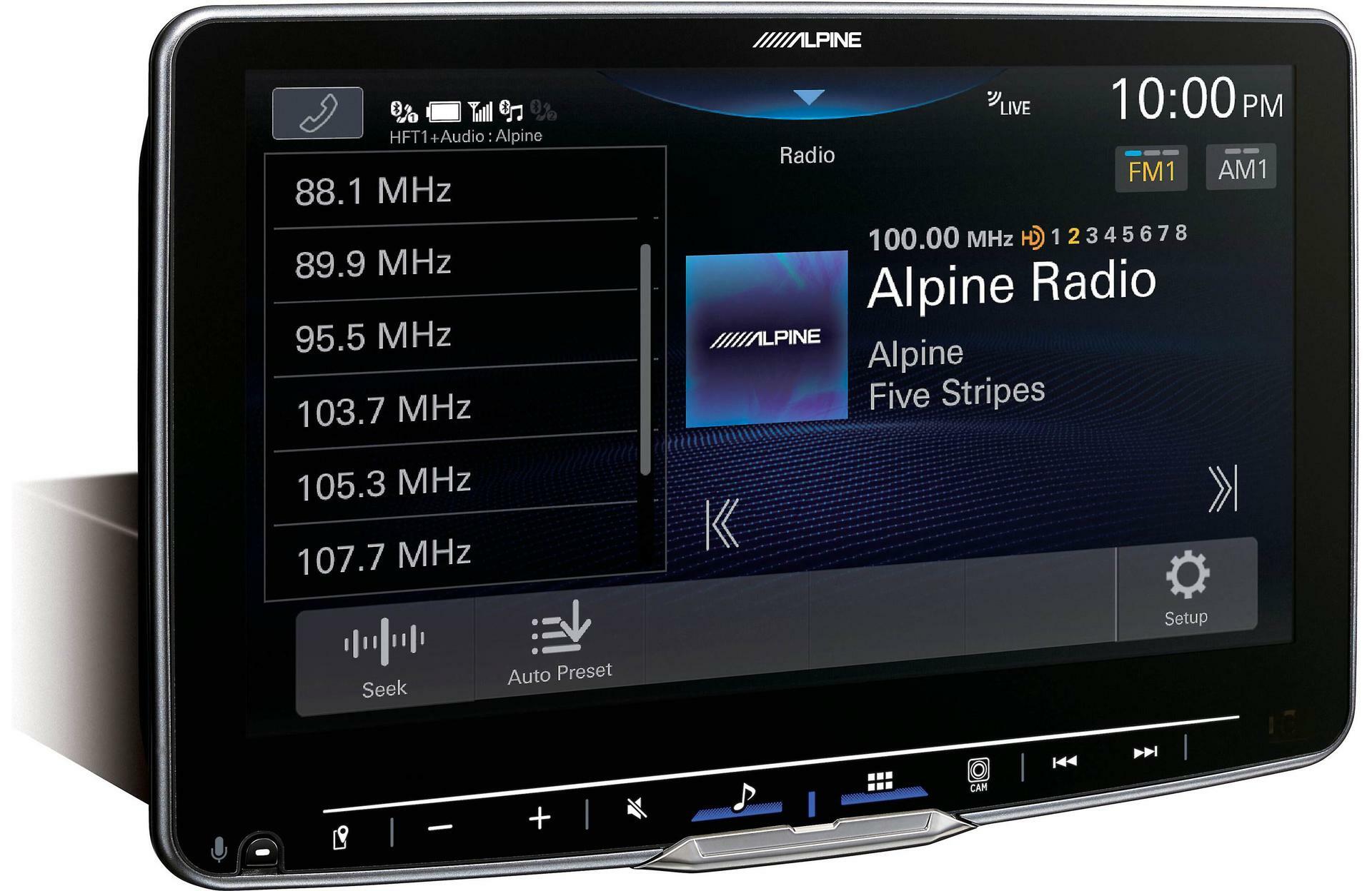 ALPINE iLX-F509 9” Car Monitor Receiver w/Wired/Wireless Apple Carplay + Android Auto + SXV300V1 Satellite Receiver