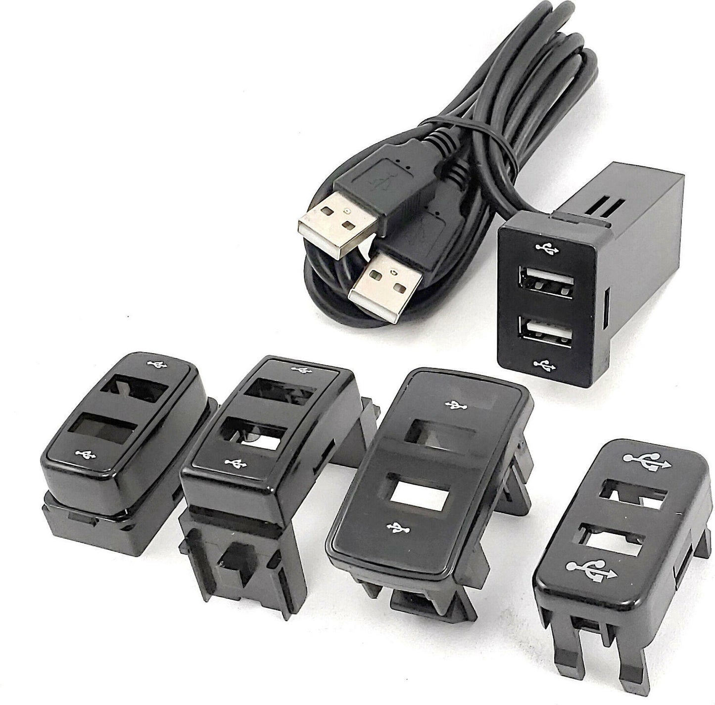 Accele Electronic USBD-KIT Dual 3' USB Cable Extensions w/ Dash Mounts