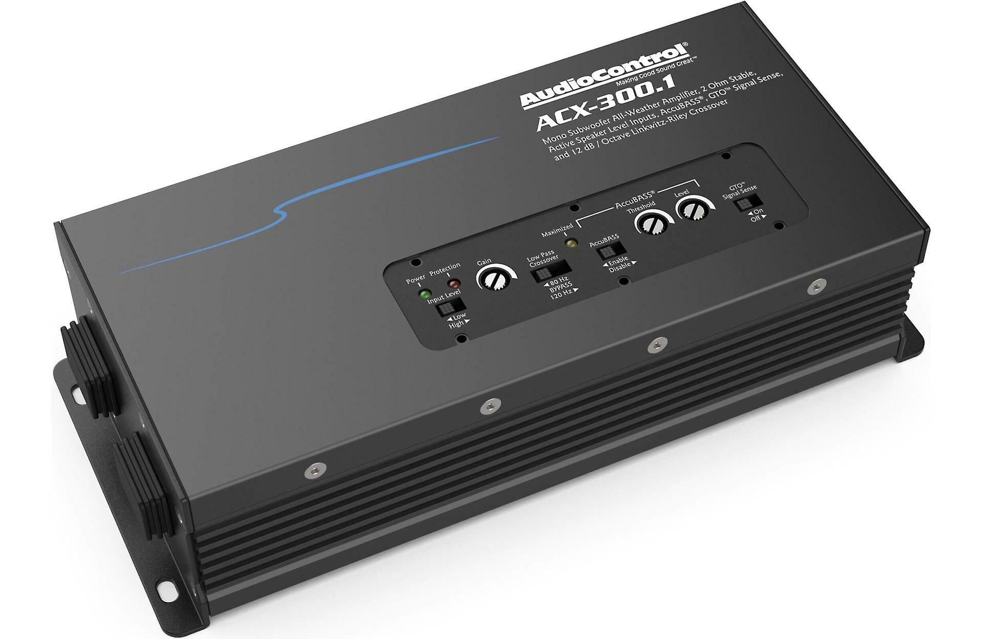 AudioControl ACX-300.1 Mono Powersports/Marine Amplifier 300 Watts RMS x 1 2 Ohm + T-Spec ST-AK8 8GA Power Sport Amplifier Power Wiring Kit