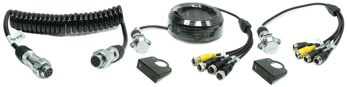 Rostra 250-8724-KIT Four-Camera Trailer Connection Kit w/7-Pin 2.5 Meter Coil Harness