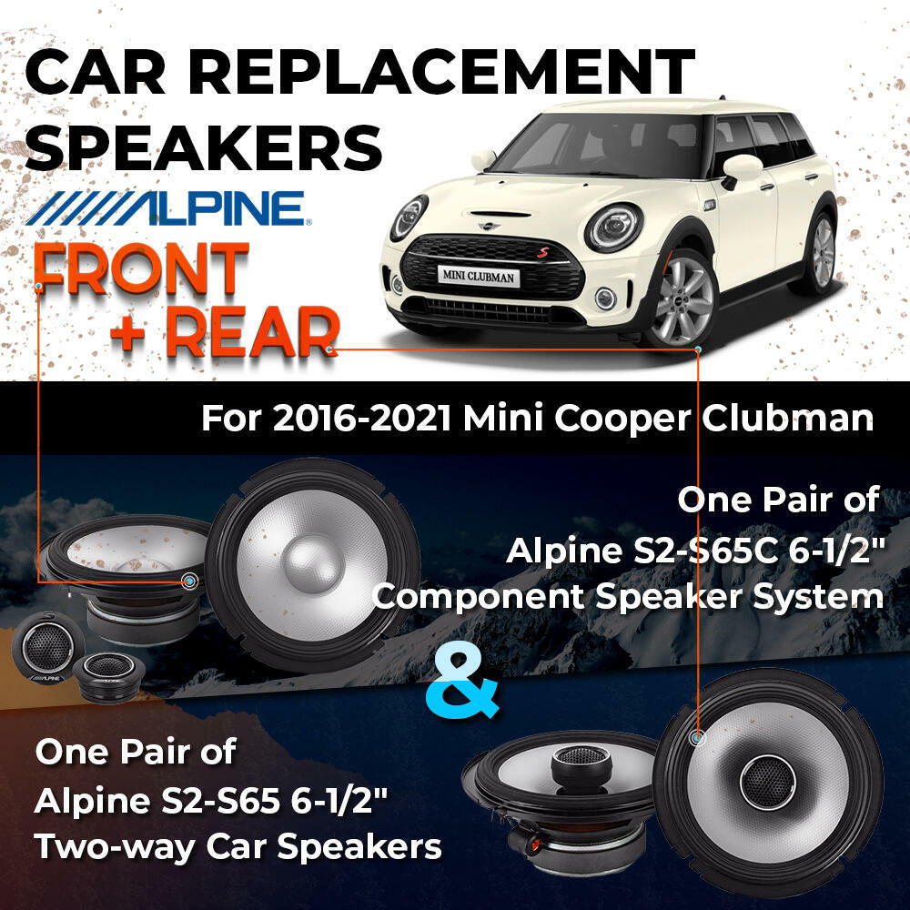 Car Speaker Replacement fits 2016-2021 for Mini Cooper Clubman  Hatchback