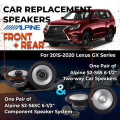 Car Speaker Replacement fits 2015-2020 for Lexus GX Series
