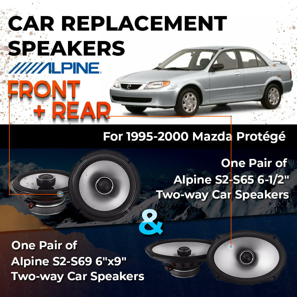 Car Speaker Replacement fits 1995-2000 for Mazda Protégé