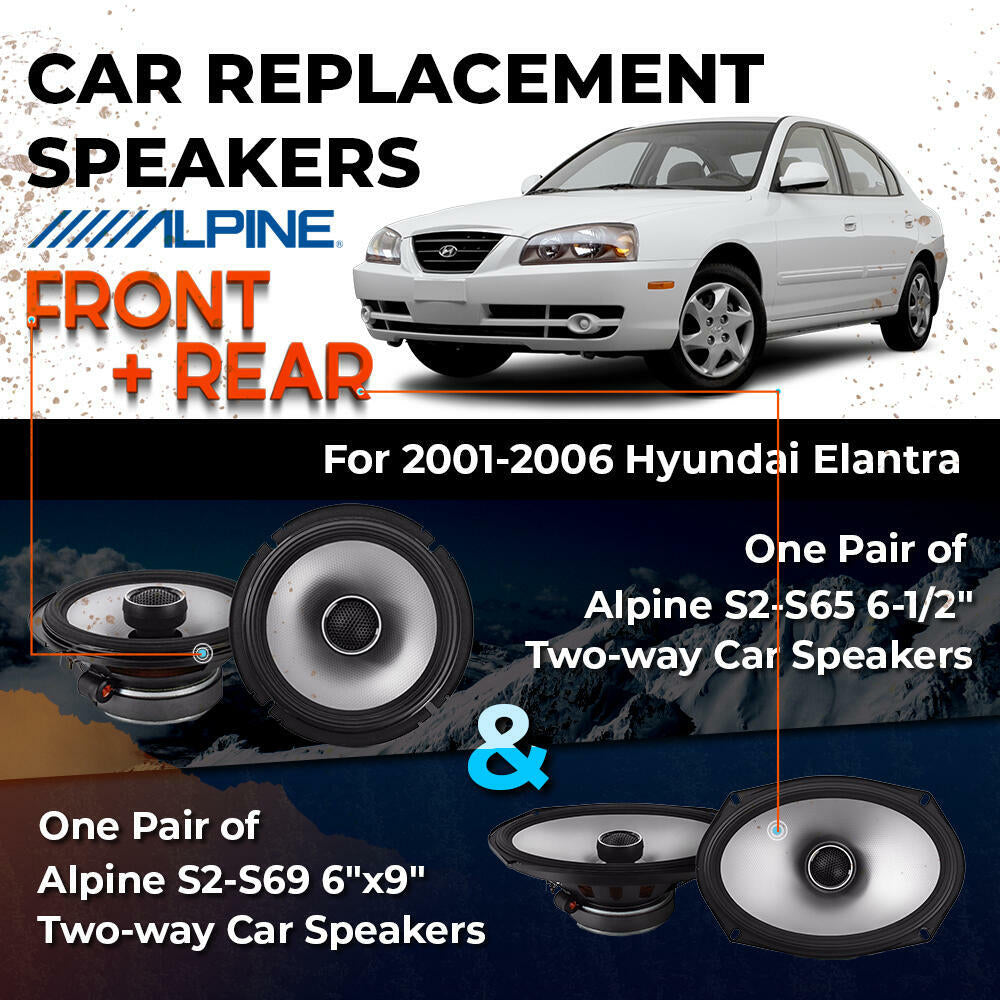 Car Speaker Replacement fits 2001-2006 for Hyundai Elantra