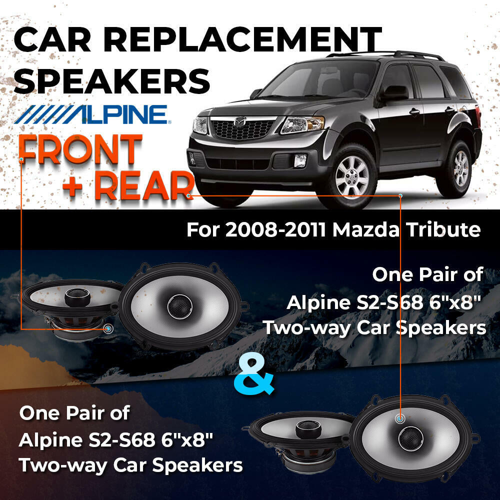 Car Speaker Replacement fits 2008-2011 for Mazda Tribute