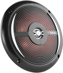 NXL-6SL/BK  HYDRO 6.5" 2-Way Marine Speakers- Integrated RGB LED Lights 100 Watts Slim Mount Black