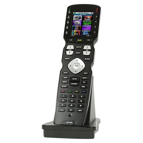 URC MX990I IR/RF PC Programmable Remote w/ 2" Color LCDScreen and charging base