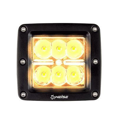 3" Cube Spot Light Amber 6 LED