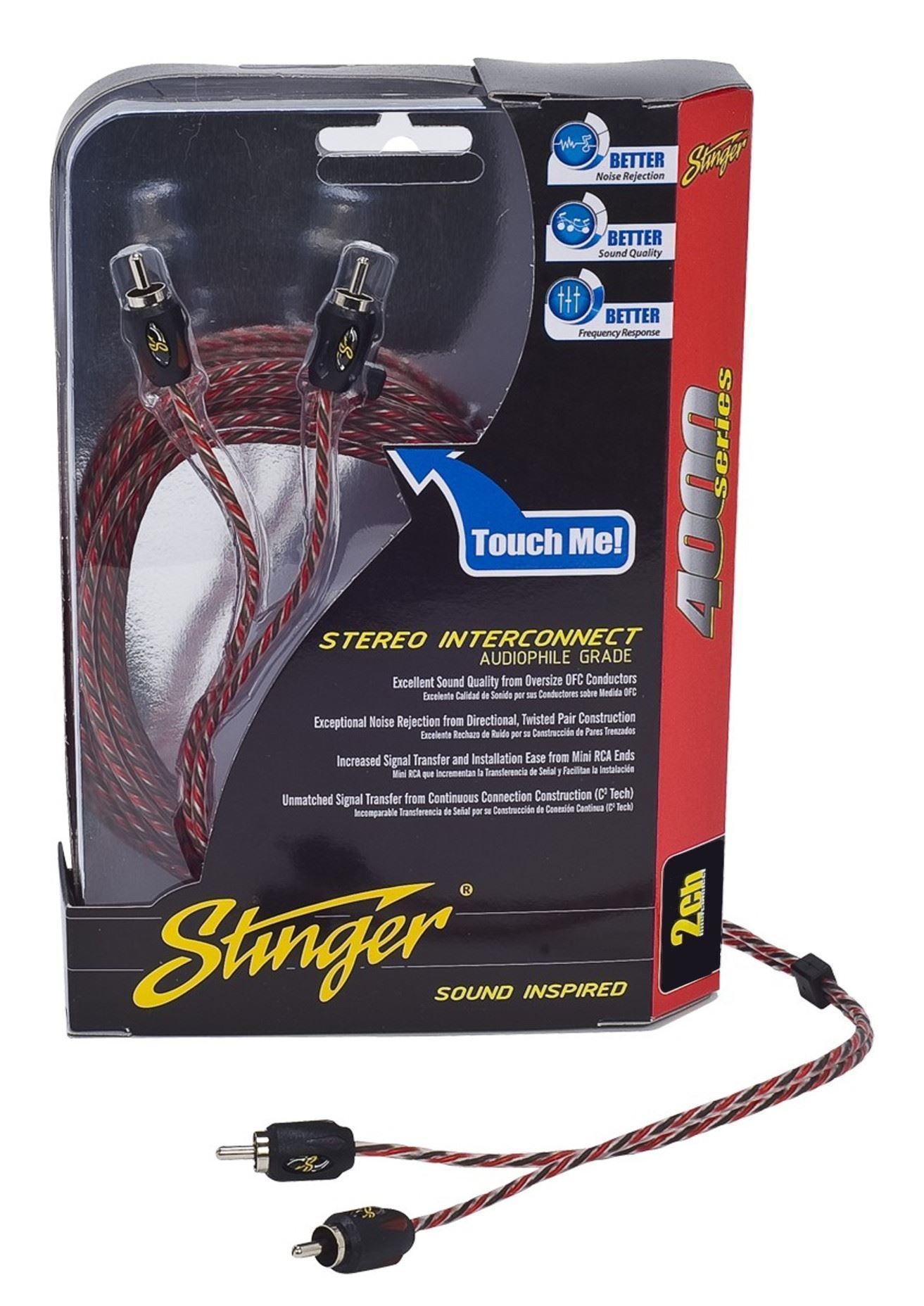 Stinger SI421.5 1.5 ft. of 2-Channel 4000 Series RCA Interconnect Cable