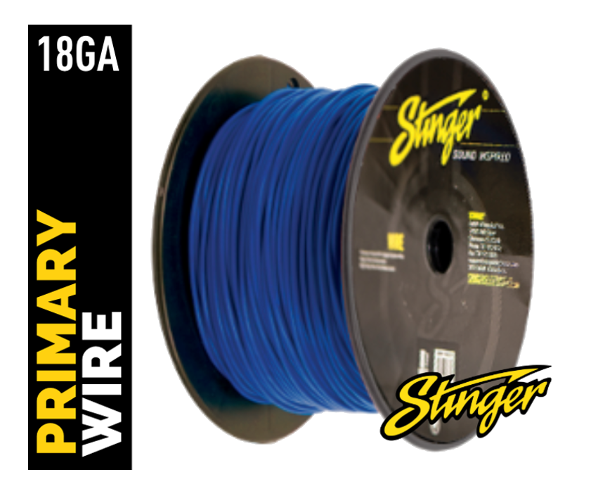 Stinger SPW318BL PRO Series 18 Gauge Blue Primary Wire 500ft Roll