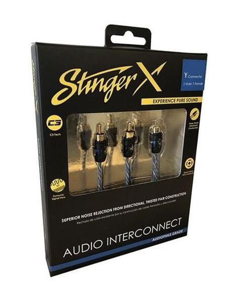 STINGER XI12YM X1 SERIES 2 MALE TO 1 FEMALE Y RCA AUDIO INTERCONNECT