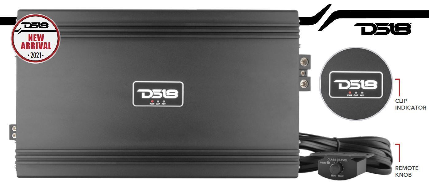 DS18 GFX-1.4K1 PRO Full-Range Class D 1-Channel Monoblock Amplifier 1400 Watts