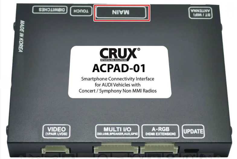 Crux ACPAD-01Smartphone Interface for Audi Vehicles w/ Concert Symphony Non MMI