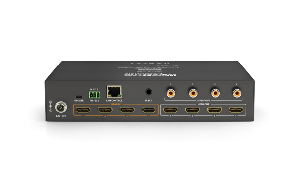 WyreStorm MX-0404-HDMI 4K HDR 4x4 HDMI Matrix Switcher with Scaling Outputs