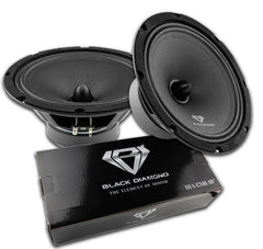 2 Pair Of Black Diamond DIA-CM8.4B 8" Mid-Range Loudspeaker with Bullet 8-Inch