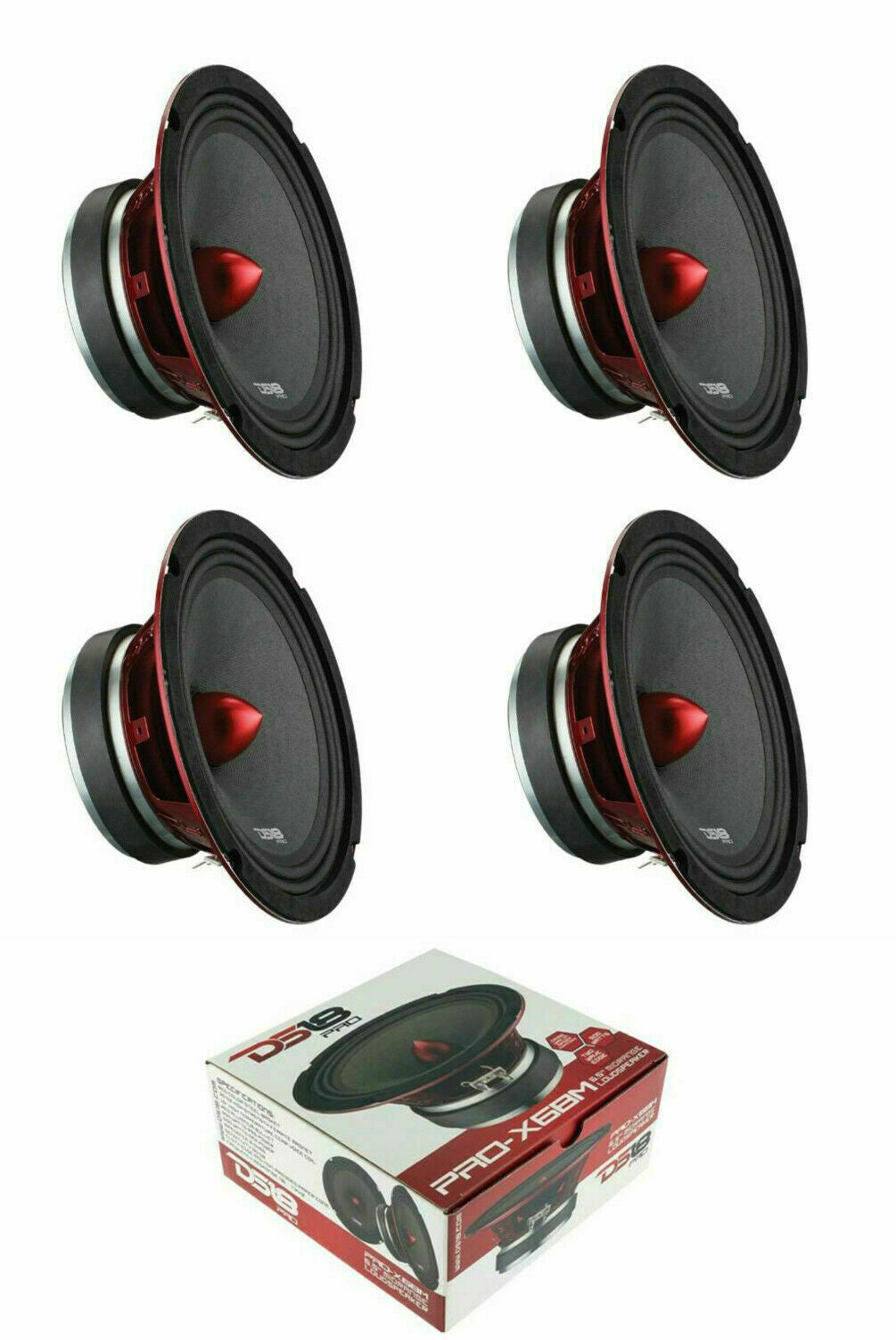 4 DS18 PRO-X6BM 6 1/2" Midrange Bullet Loudspeaker 8ohm 1000w 2-PAIR OF PRO-X6BM