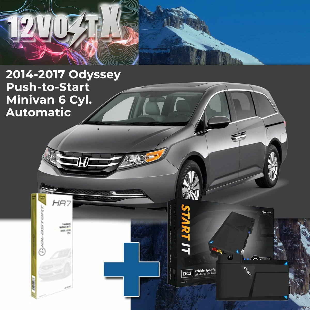 Remote Start System for 2014-2017 Honda Odyssey Push-to-Start Minivan 6 Cyl.