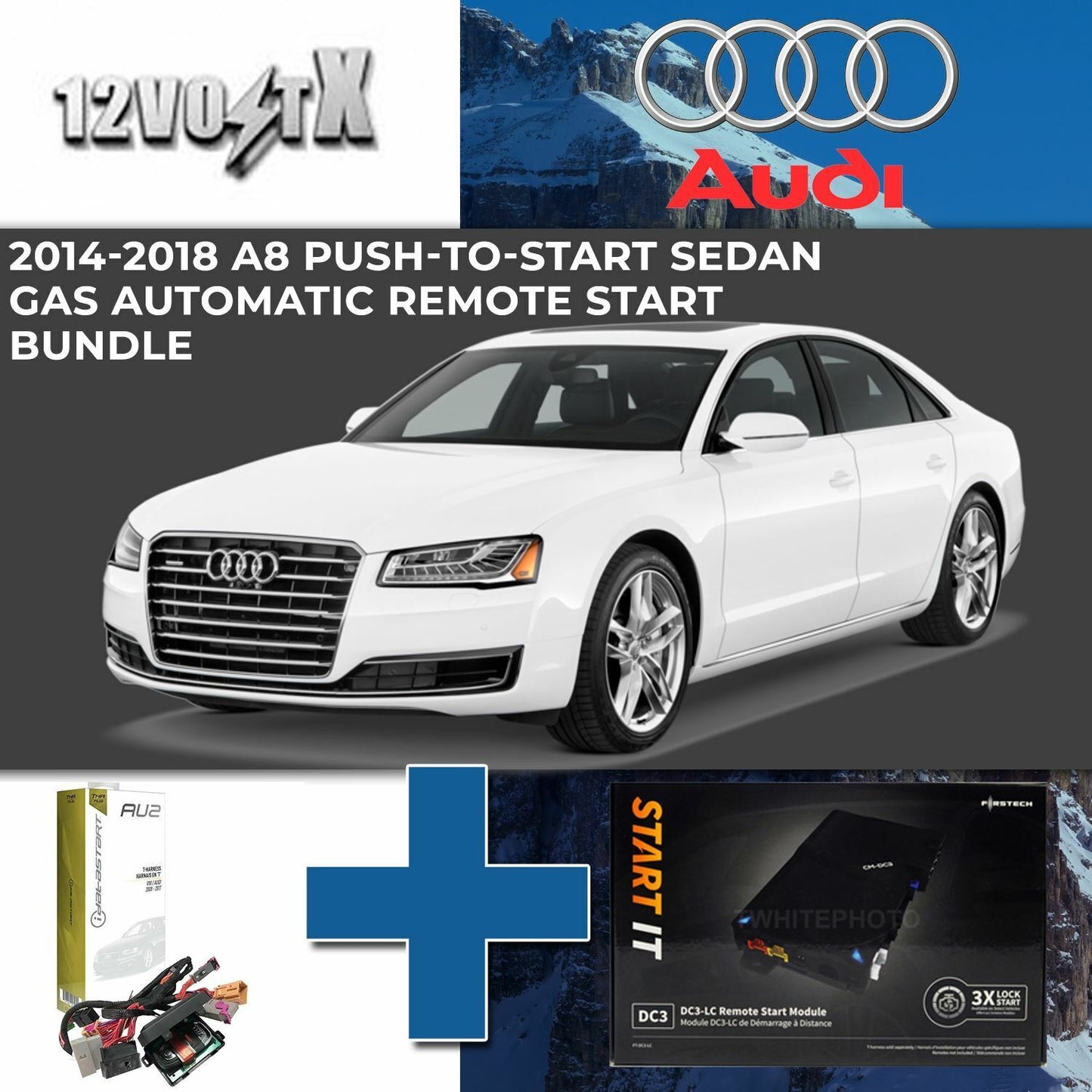 Remote Start System for 2014-2018 Audi A8 Push-to-Start Sedan Gas Automatic