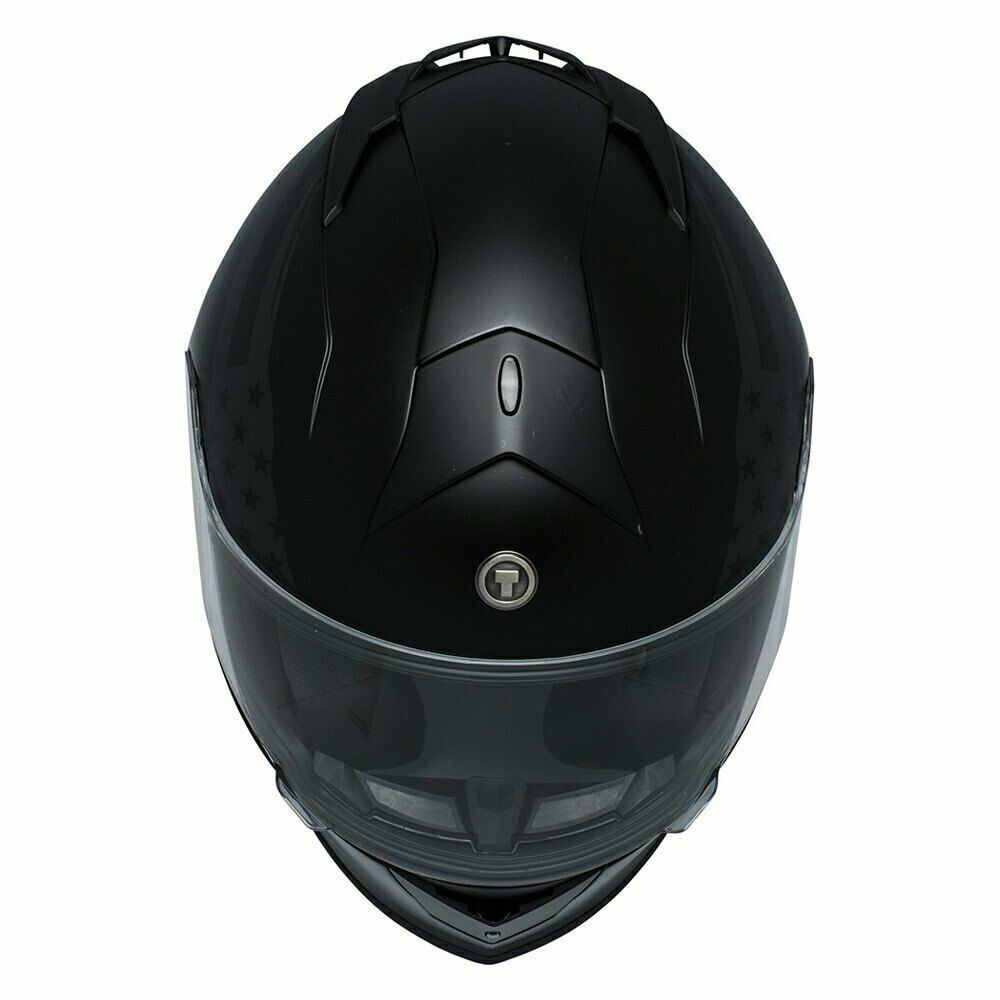 TORC T14B15FG:22 T-14 Flag Small Black Full Face Helmet W/Bluetooth T14B15FG22