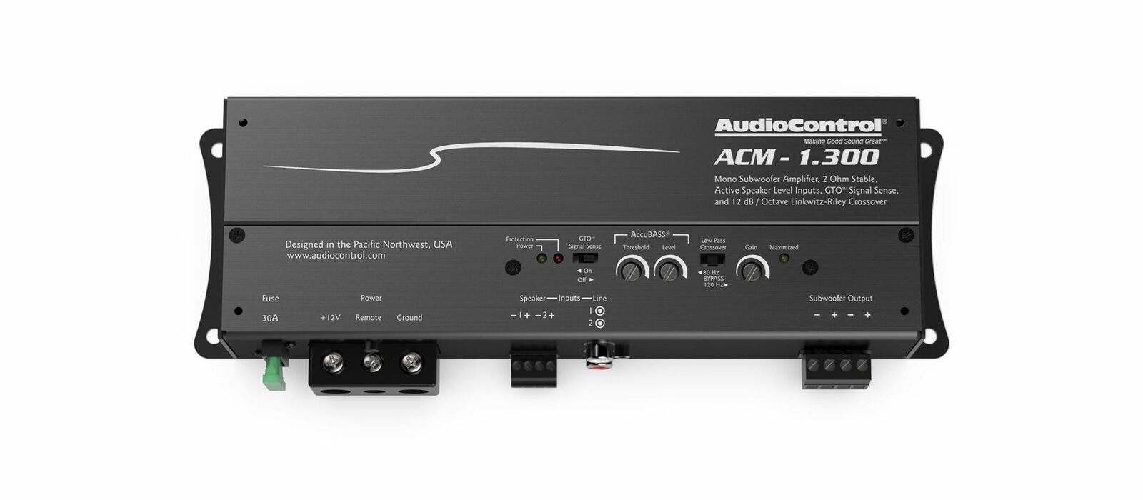 AudioControl ACM-1.300 Micro 300 Watt Mono Car Amplifier Audio Control Amp