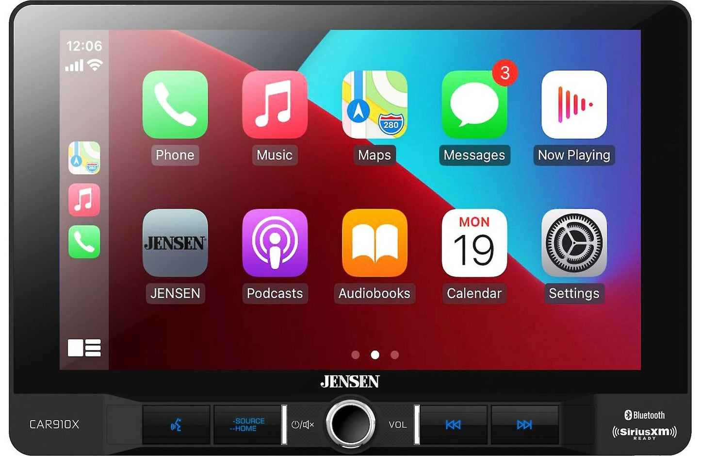 Jensen CAR910X 9" Sdin LCD Carplay/Android Auto ,SiriusXM Ready + Backup Camera
