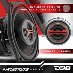 2 X DS18 GEN-X69  6x9" + 2 X GEN-X65 6.5" Car Audio Speakers Combo 660 Watts