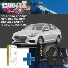 Remote Start System for 2018-2020 Hyundai Accent Std. Key w/ OEM Keyless Entry