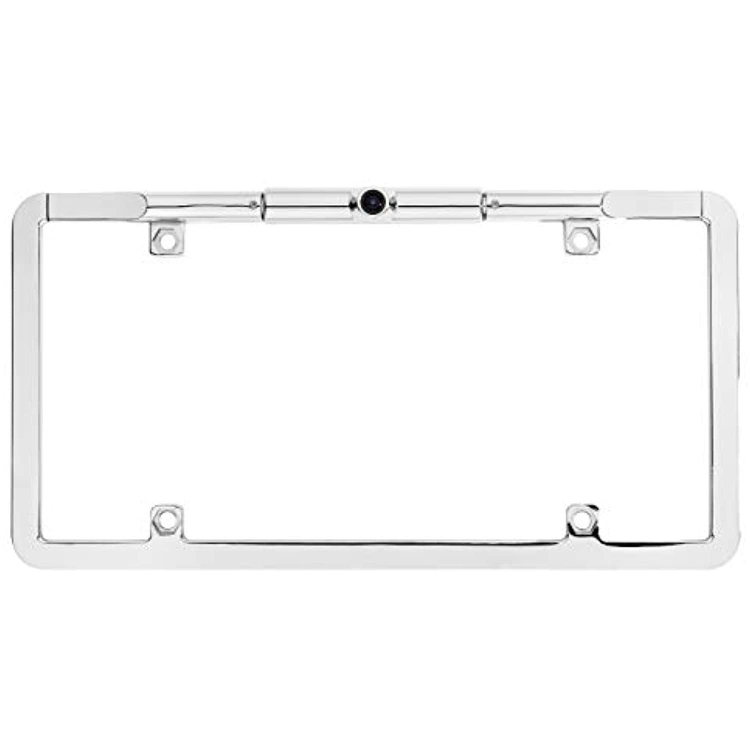 BOYO VISION VTL275TJ - Ultra Slim Full-Frame License Plate Backup Camera with Active Parking Lines (Chrome)