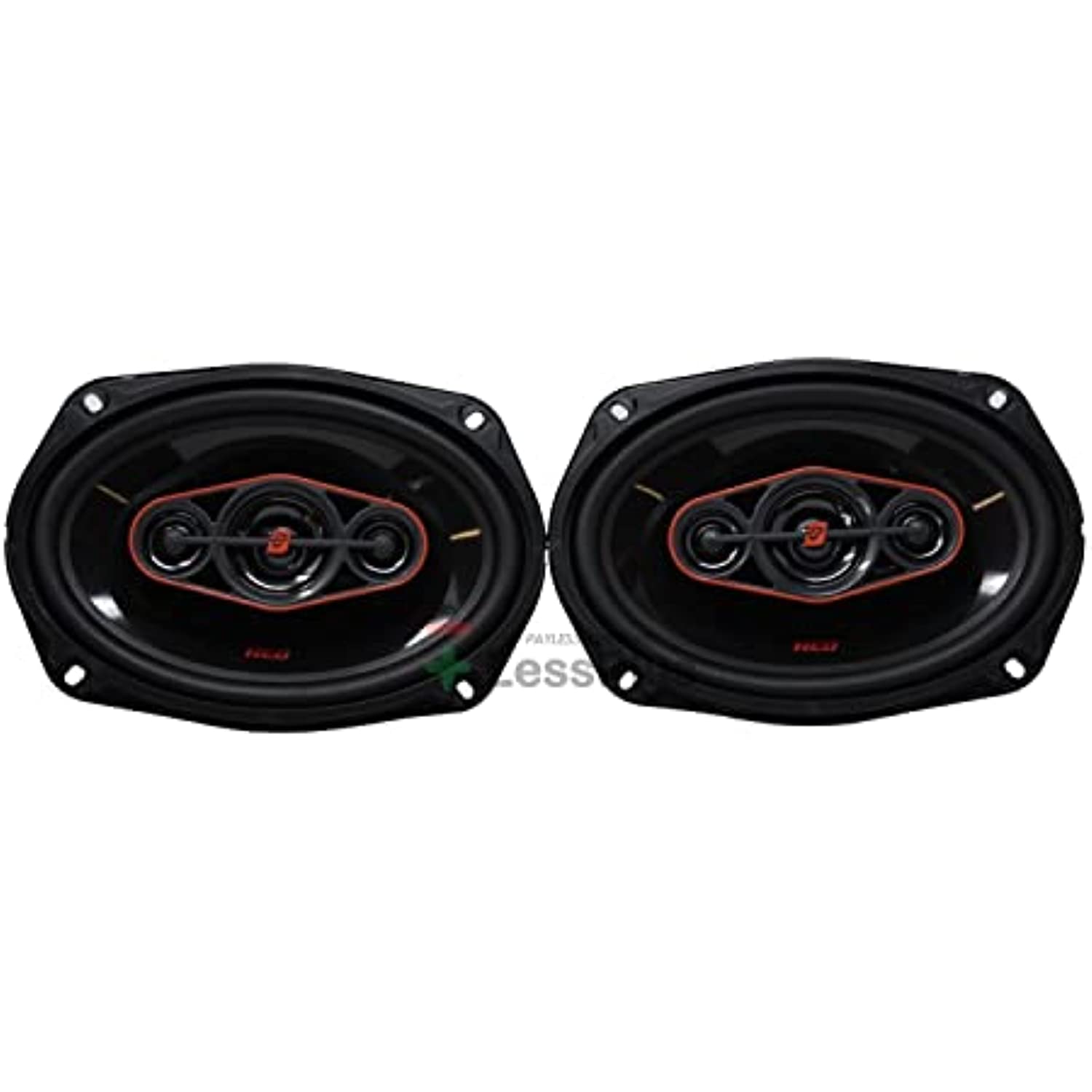 Cerwin-Vega Mobile H7694 HED(R) Series 6" x 9" 420-Watt 4-Way Coaxial Speakers, Black, 2X2X2