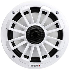 MB Quart NK1-116W Nautic Marine Speakers (White, Pair) – 6.5 Inch Coaxial Speaker System, 120 Watt, Marine Certified, 1 Inch Tweeter, Powersport Speakers