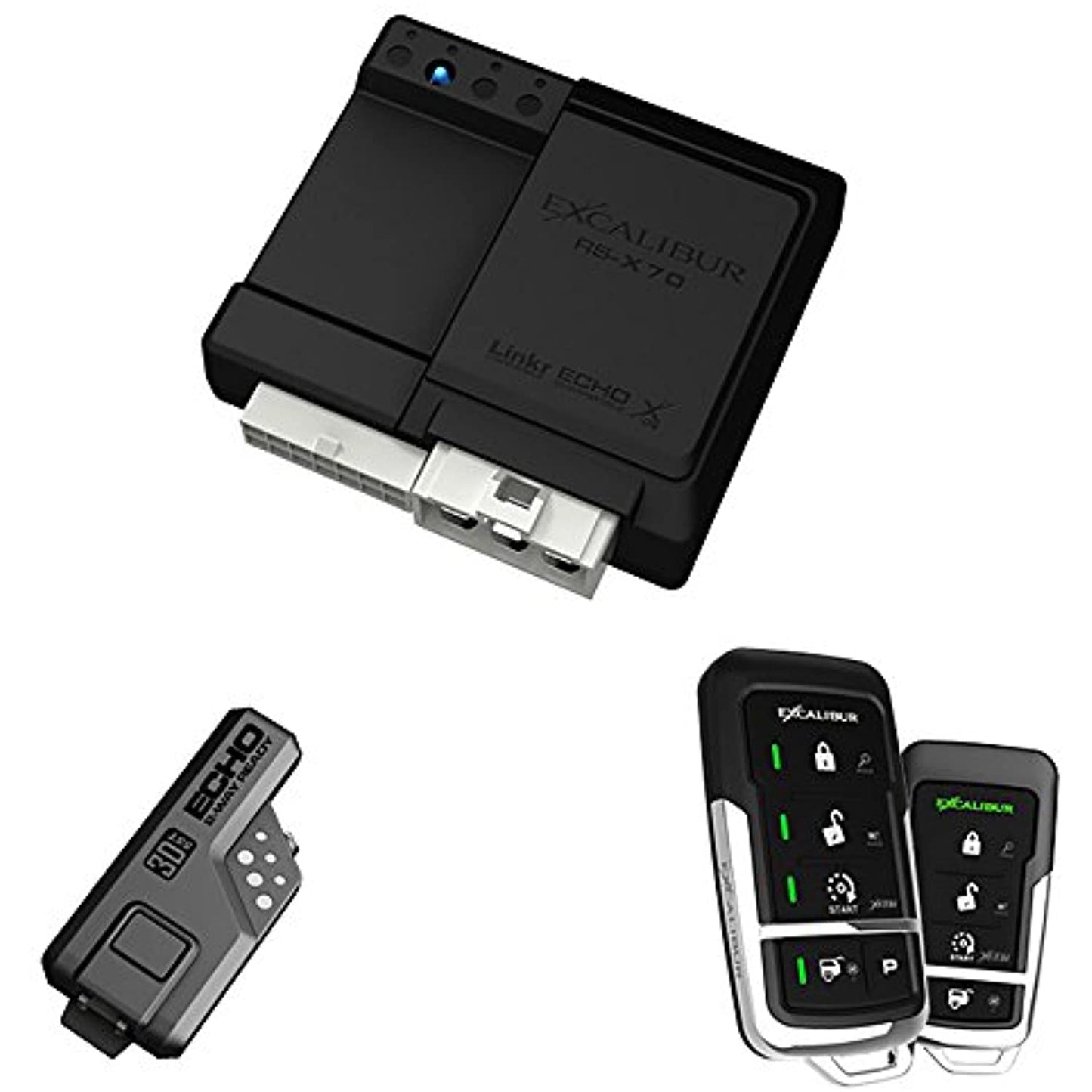Excalibur RS4753D 2-Way Paging Remote Start/Keyless Entry/Vehicle Security System (with 4 Button Remote and Sidekick Remote), 1 Pack