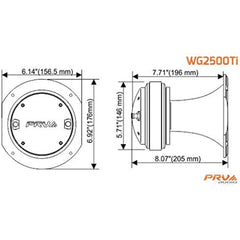 PRV Audio WG2500Ti 2" Titanium Horn Compression Driver Combo 8 Ohm