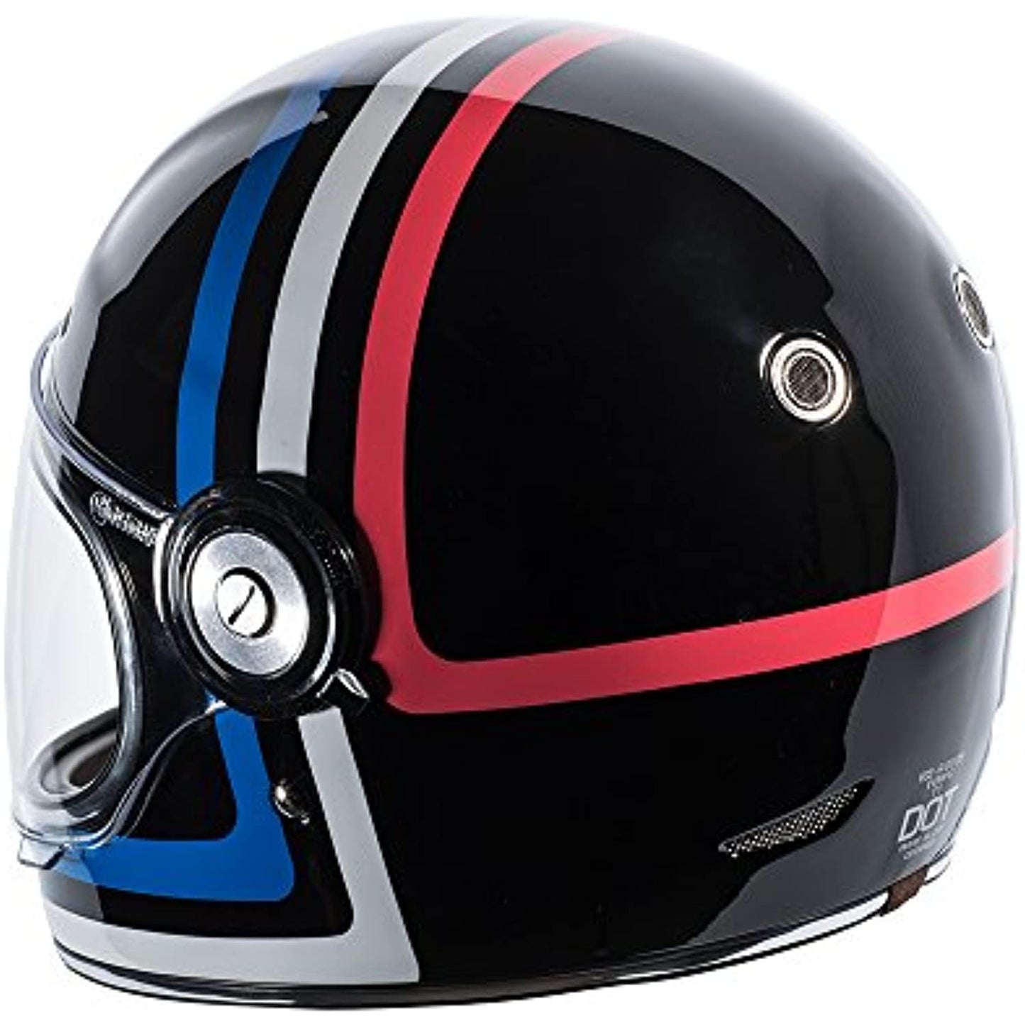 TORC T1 Unisex-Adult Retro Full-face-Helmet-Style Motorcycle (Americana Tron Gloss Black, X-Large)