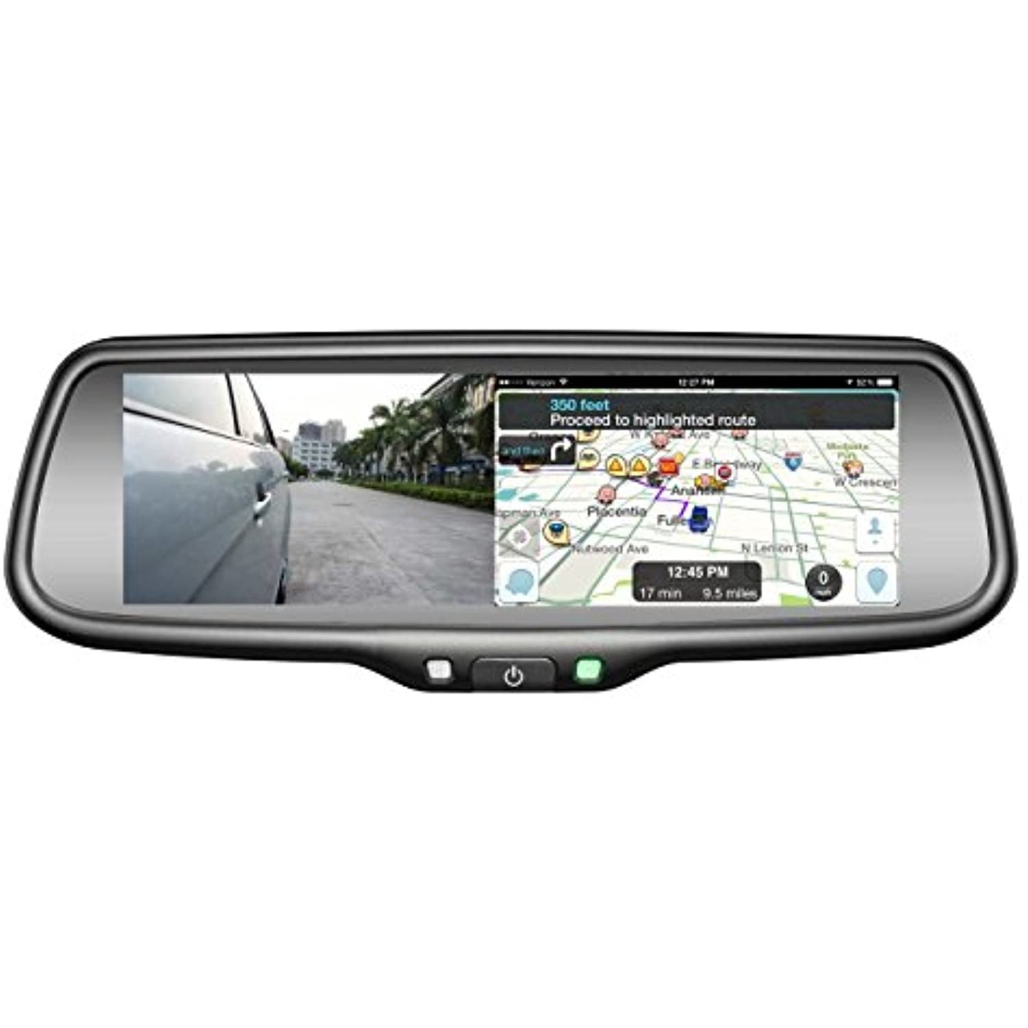 BOYO VISION VTW73M - Replacement Rear-View Mirror with 7.3" TFT-LCD Backup Camera Monitor and Wi-Fi Miracast