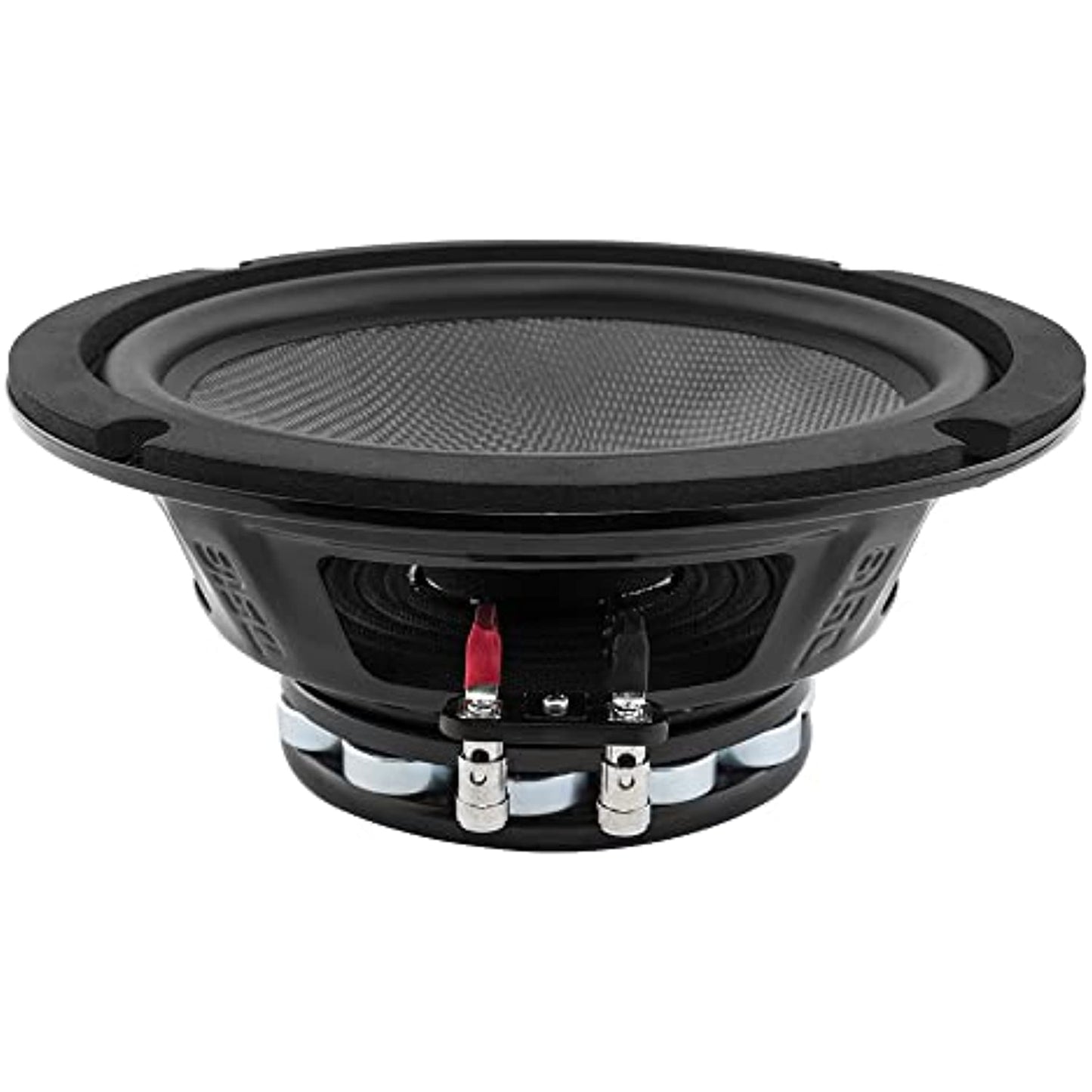 DS18 PRO-CF8.2NR 8" Water Resistant Loudspeaker - Mid-Bass Carbon Fiber Cone and Neodymium Rings Magnet 600 Watts 2-Ohms - Ideal for Motorcycle & Motorsports