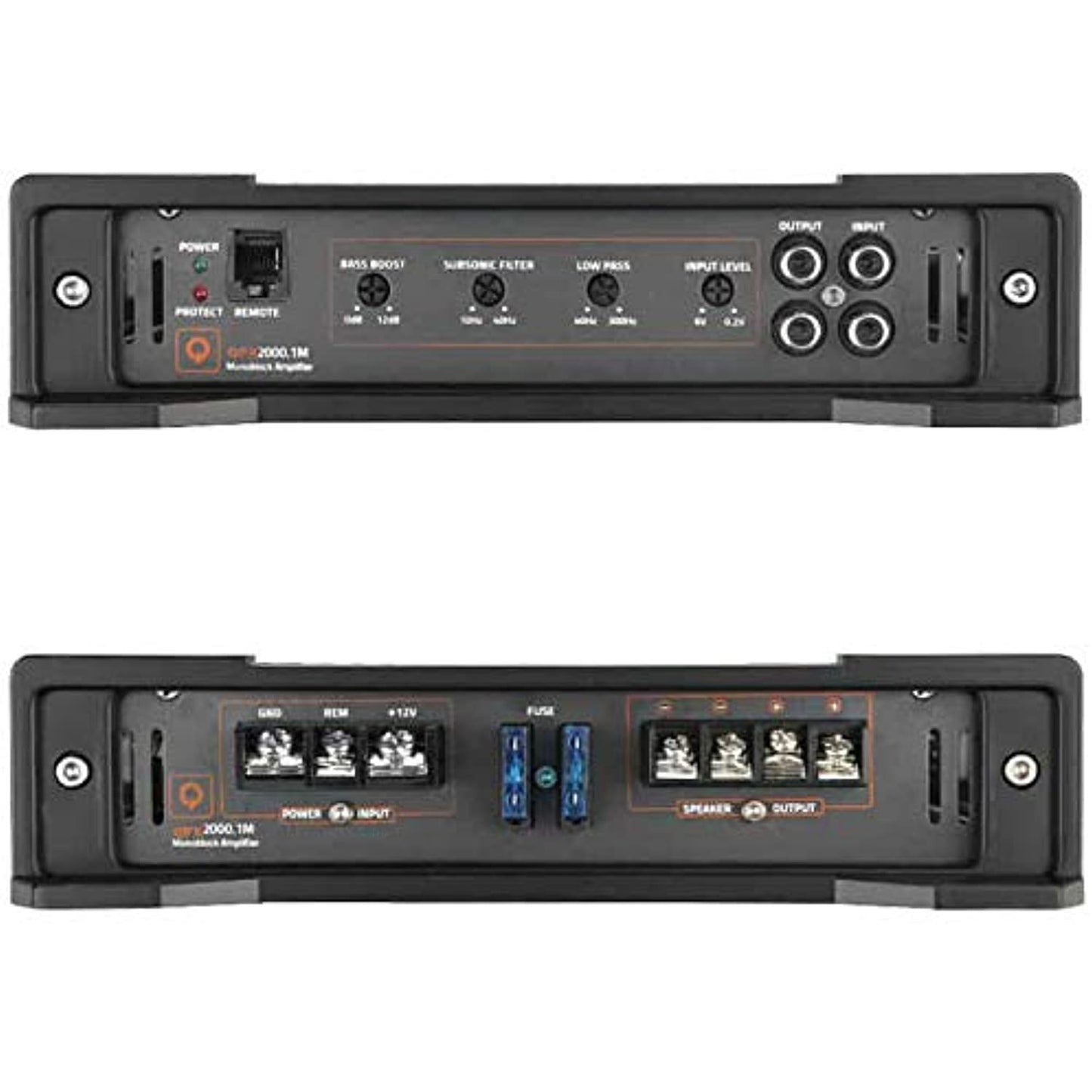 Quantum Audio QPX2000.1M 2000W Max Class-D MonoBlock Car Subwoofer Amplifier Amp w/Remote Bass Control