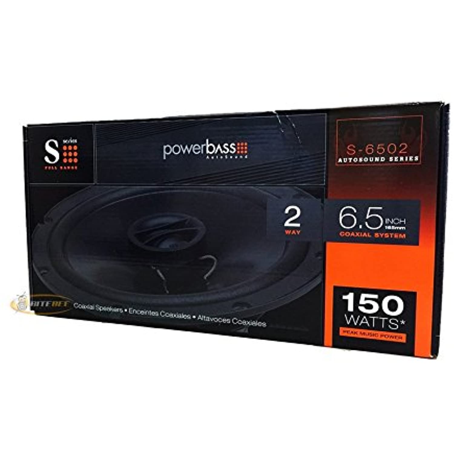 Powerbass S-6502 6.5" Coaxial OEM Speakers, Set of 2 (S6502)