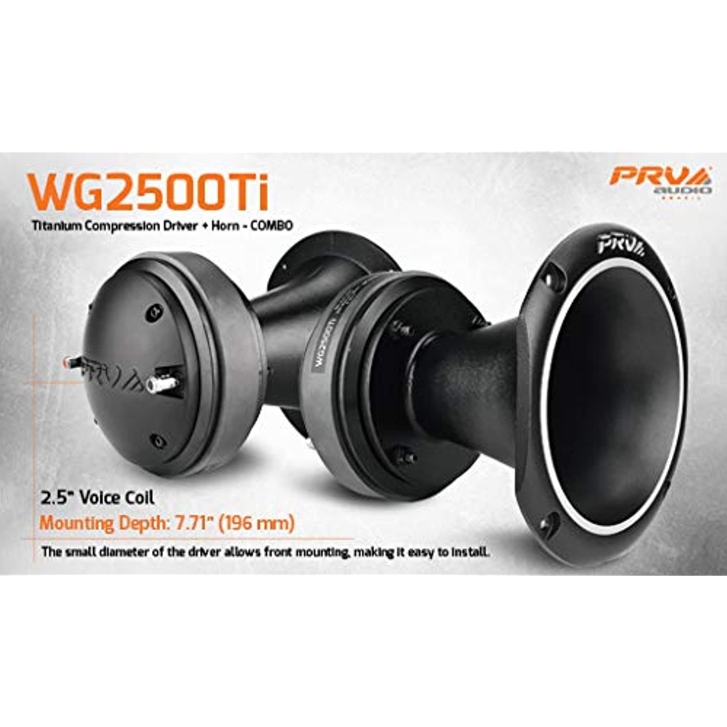 PRV Audio WG2500Ti 2" Titanium Horn Compression Driver Combo 8 Ohm