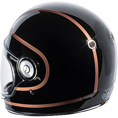 TORC T1 Unisex-Adult Retro Full-face-Helmet-Style Motorcycle Gloss Black, X-L