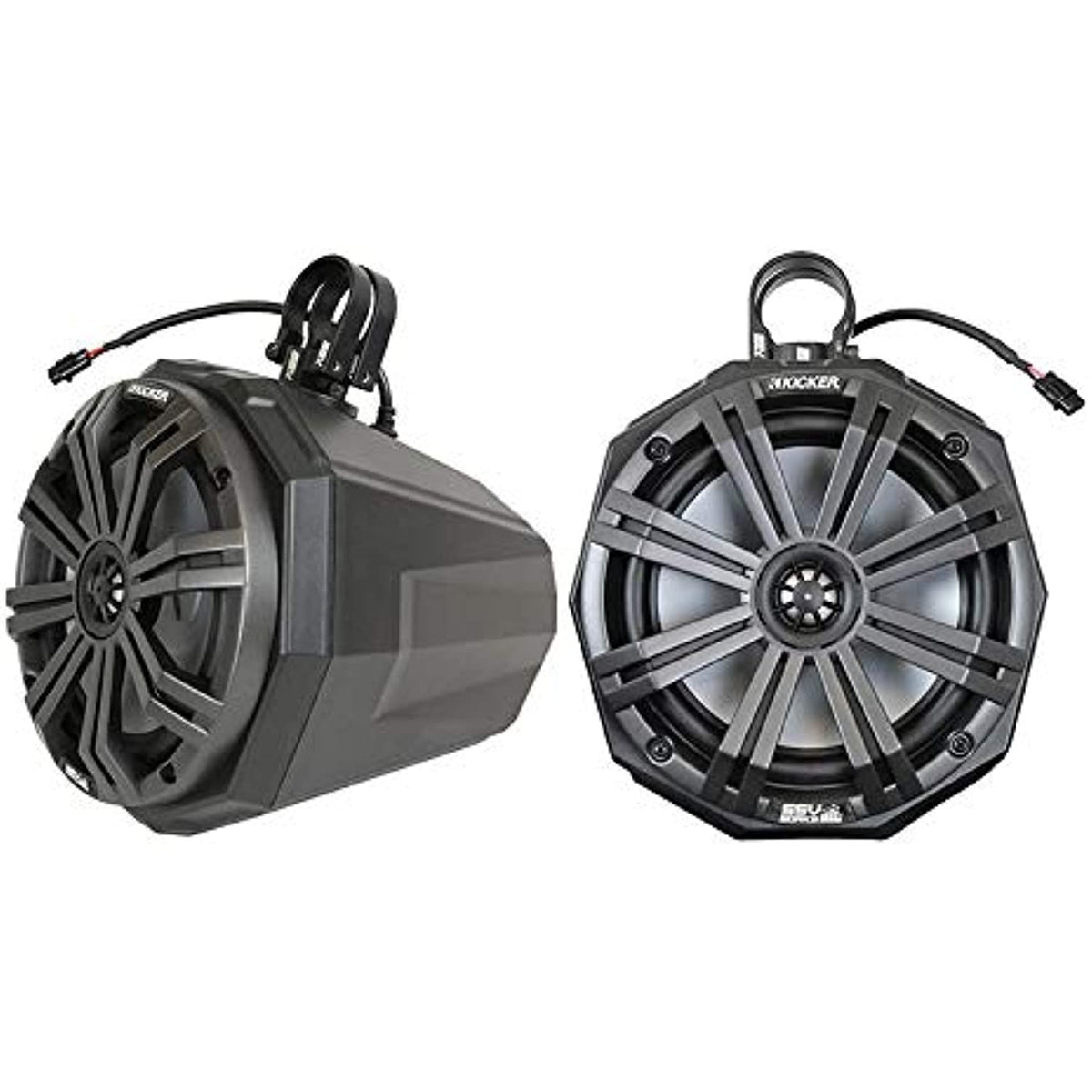 SSV Works Universal 8" Cage Mount Speaker Pods Including 1.75" Dual Clamps & Kicker Speakers