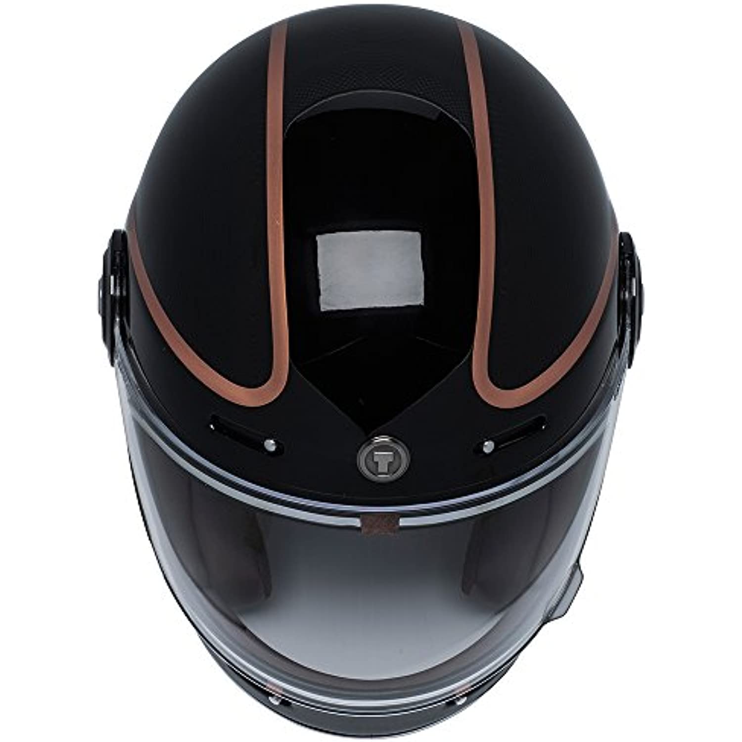 TORC T1 Unisex-Adult Retro Full-face-Helmet-Style Motorcycle Gloss Black, X-L