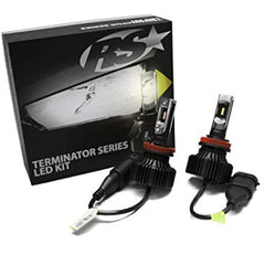 Race Sport Lighting H4TLED Terminator Series H4 Fan-less LED Conversion Headlight Kit with Pin Point Projection Optical Aims and Shallow Mount Design