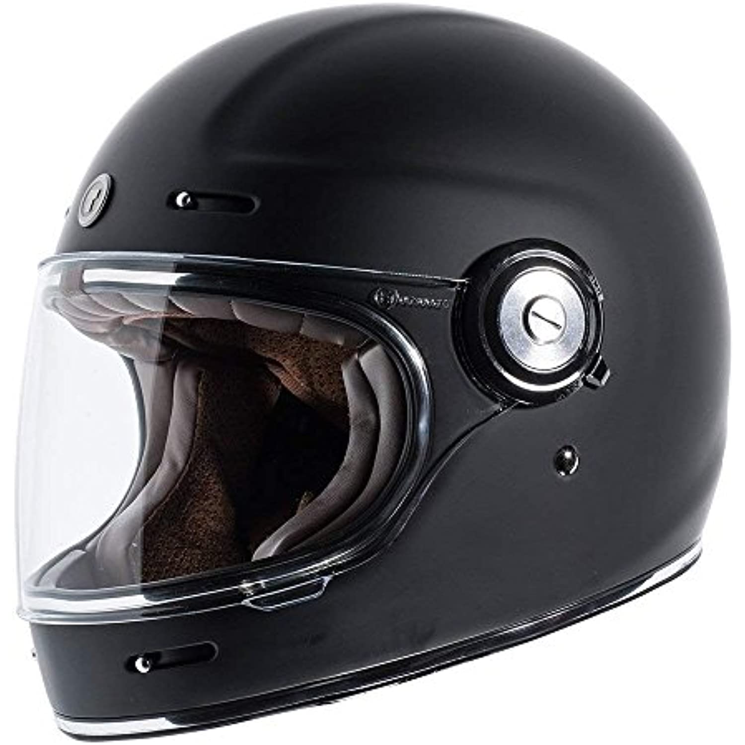 TORC T1 Unisex-Adult Retro Full-face-Helmet-Style Motorcycle (Matte Black, X-SMALL)