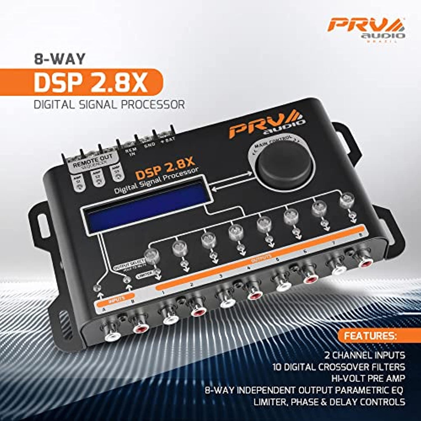 PRV Audio DSP2.8X Crossover & EQ 8 Channel Full DSP Digital Signal Processor