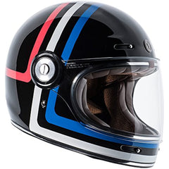 TORC T1 Unisex-Adult Retro Full face Motorcycle Helmet Tron Gloss Black, Large