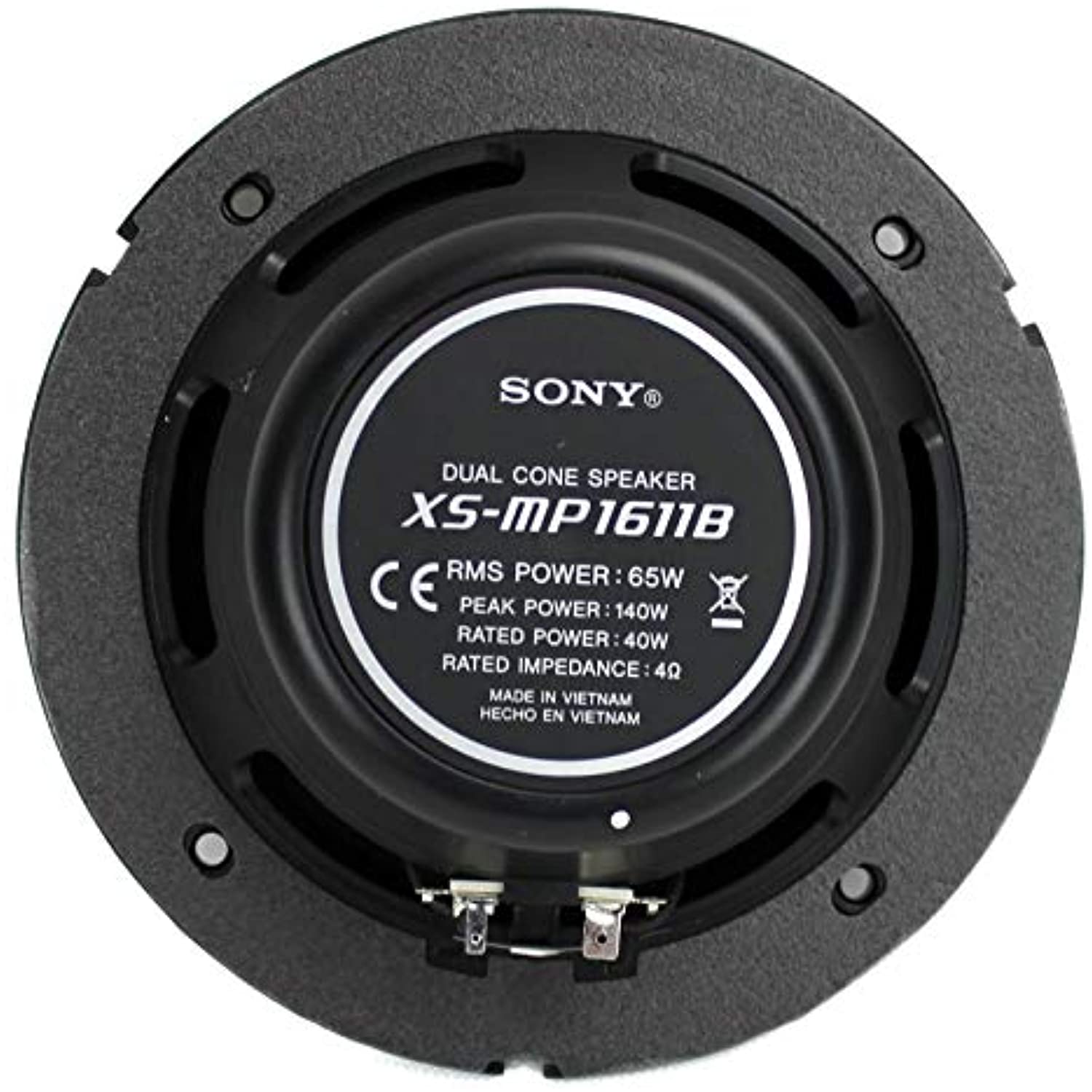Sony XSMP1611 6.5-Inch Dual Cone Marine Speakers (Black)