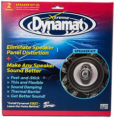 Dynamat 10415 10" x 10" x 0.067" Thick Self-Adhesive Sound Deadener with Xtreme Speaker Kit - Pair