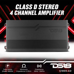 DS18 G1800.4D 4 Channel Amplifier 1800 W + 2 Pair Of Polk Audio DB652 Speaker